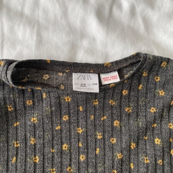 Zara Girls Floral Top Size 4-5 Years - Picture 3 of 5